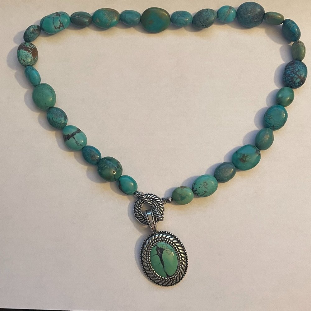Sincerely Southwest turquoise necklace with removable pendant